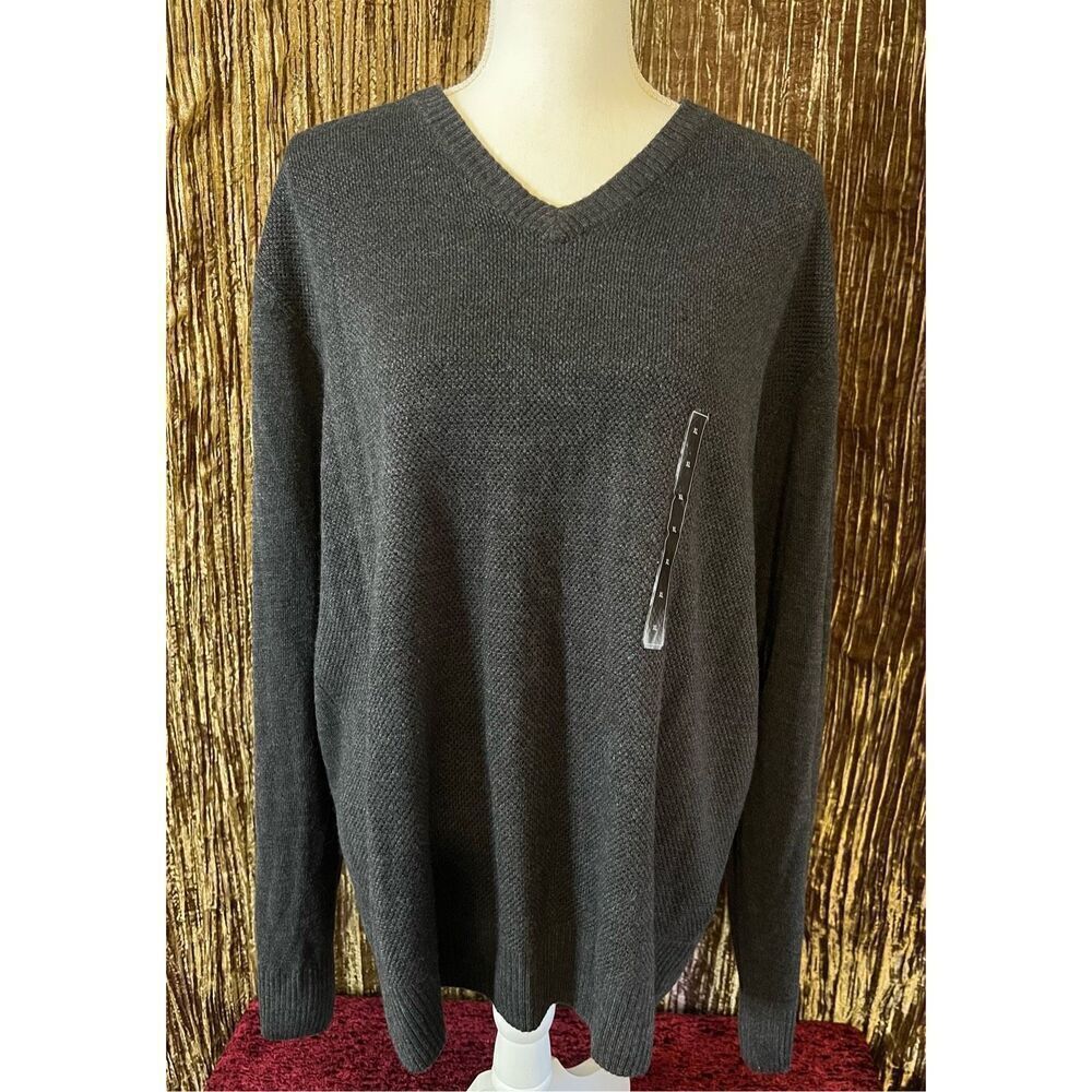NEW Mens XL Dark Gray Pullover Sweater Crew Neck